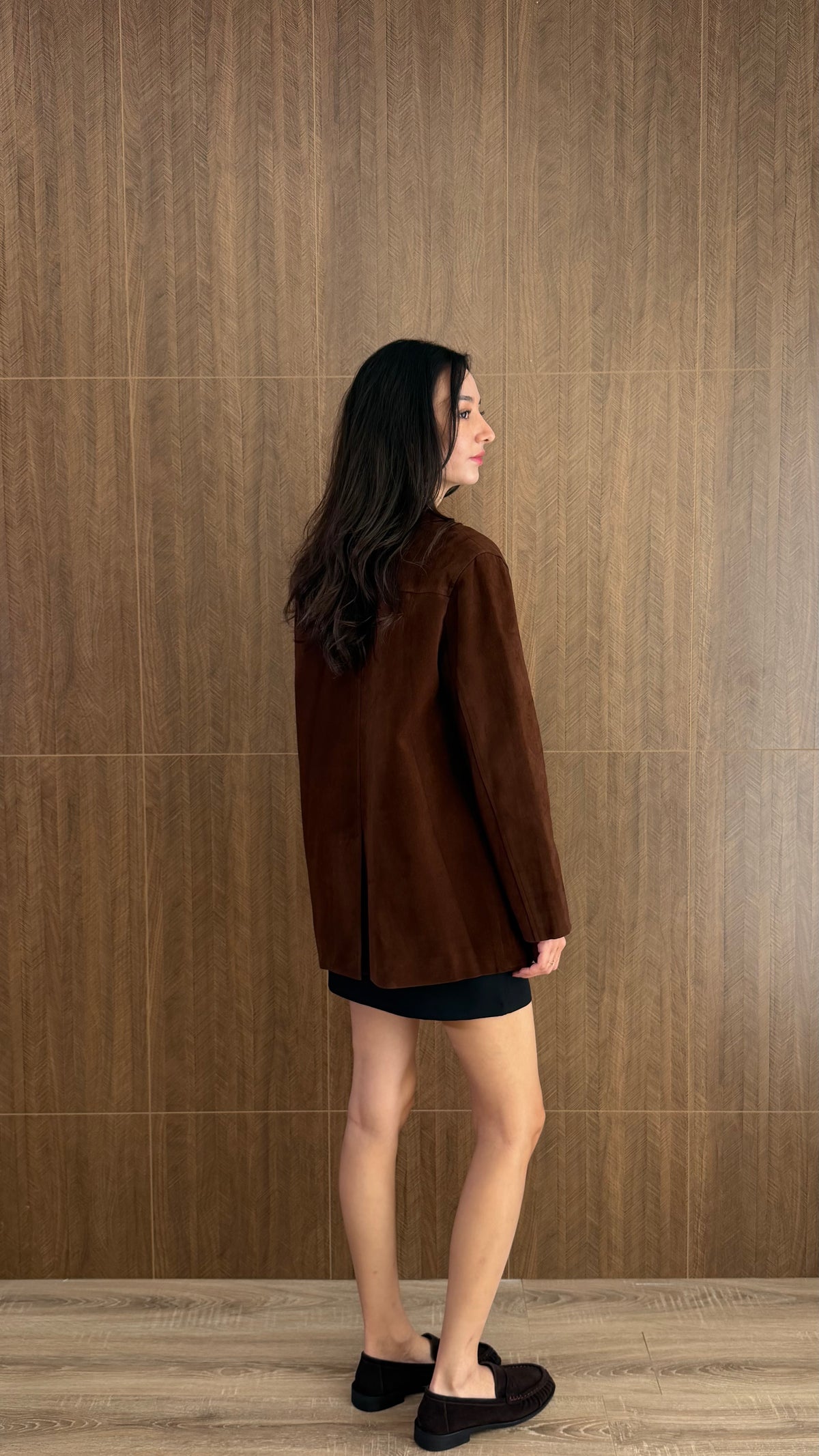 Süet Blazer Ceket (Kahverengi)