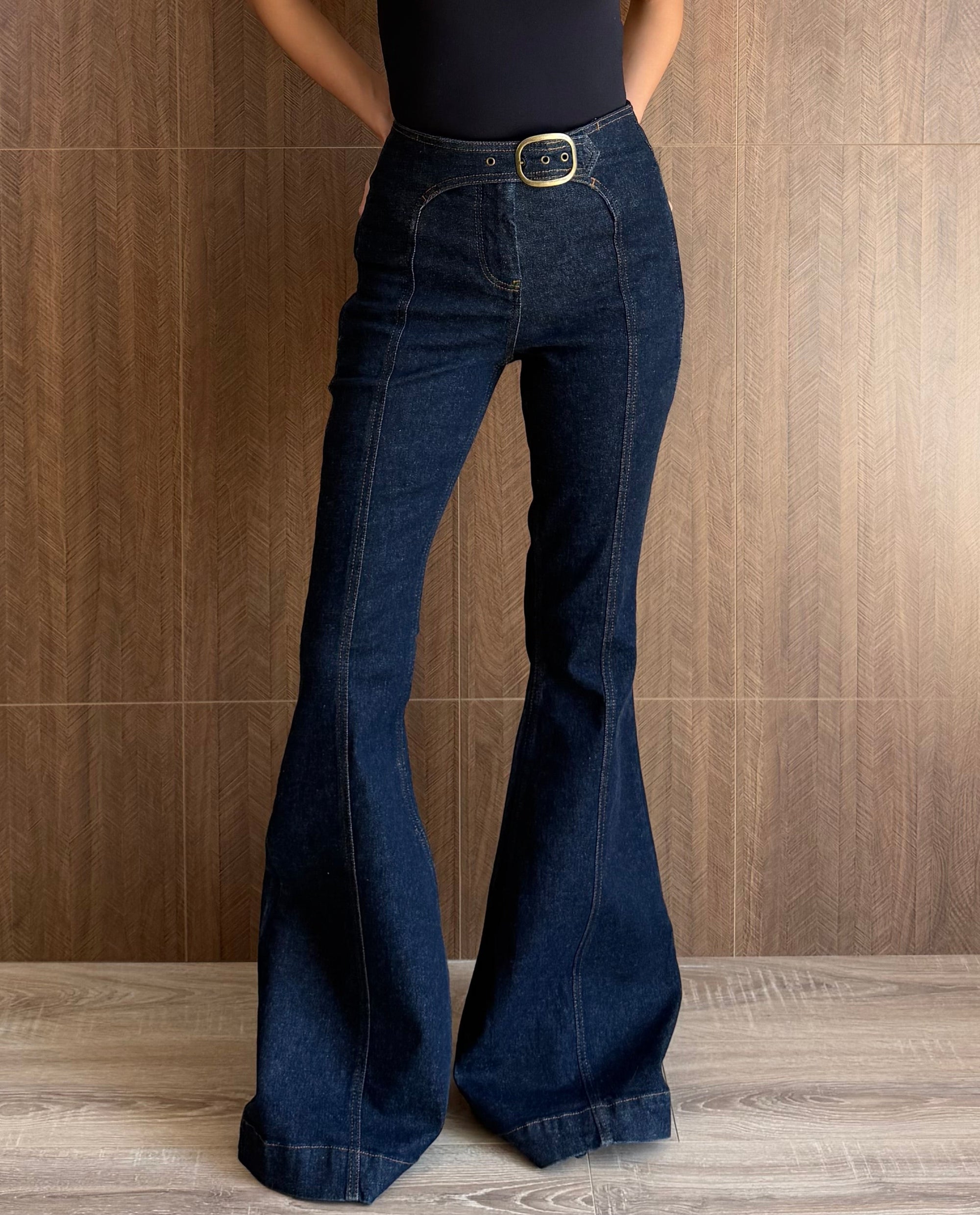 Premium Tasarım İspanyol Paça Jeans