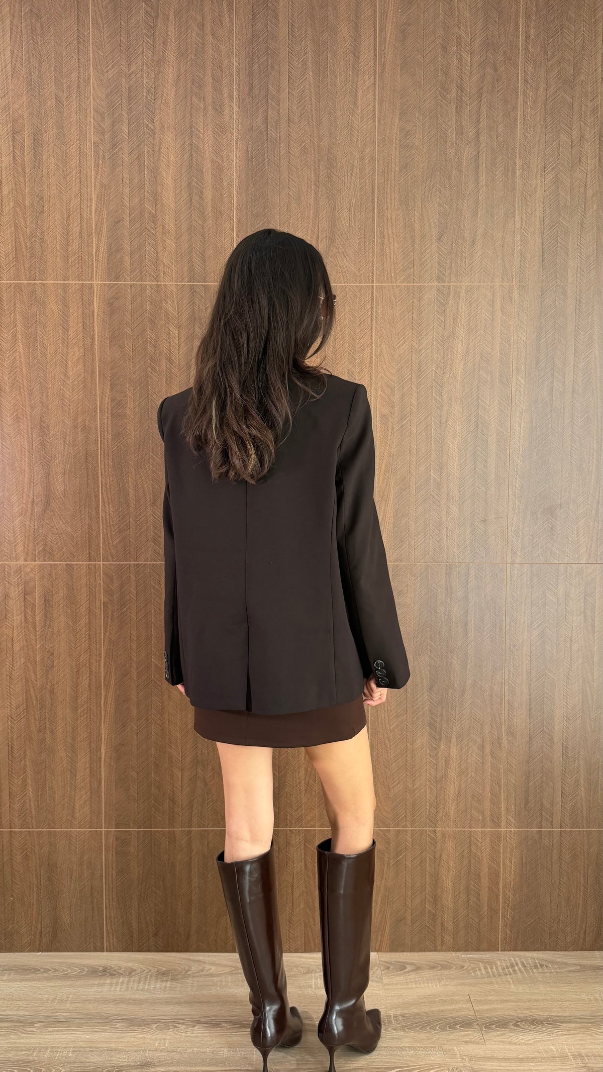 Zr Model Dik Yaka Blazer Ceket (Koyu kahve)