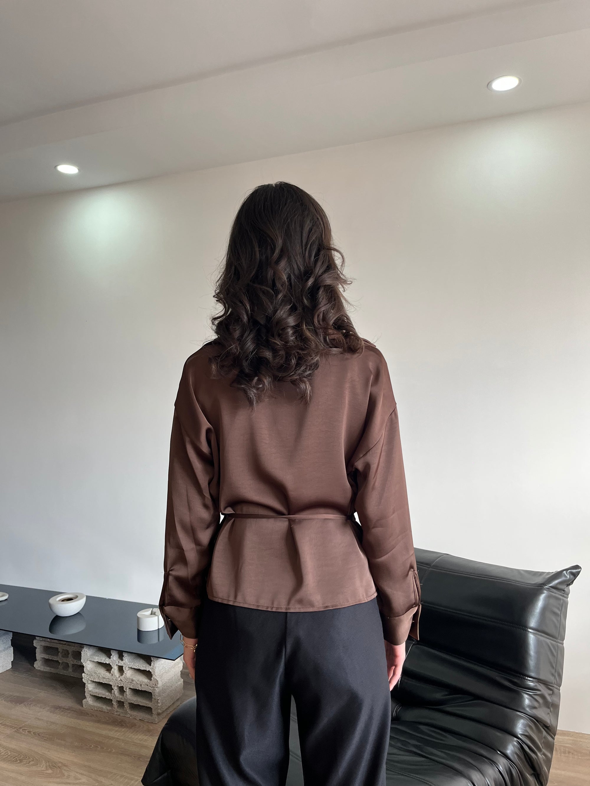 Saten gömlek (acı kahve )