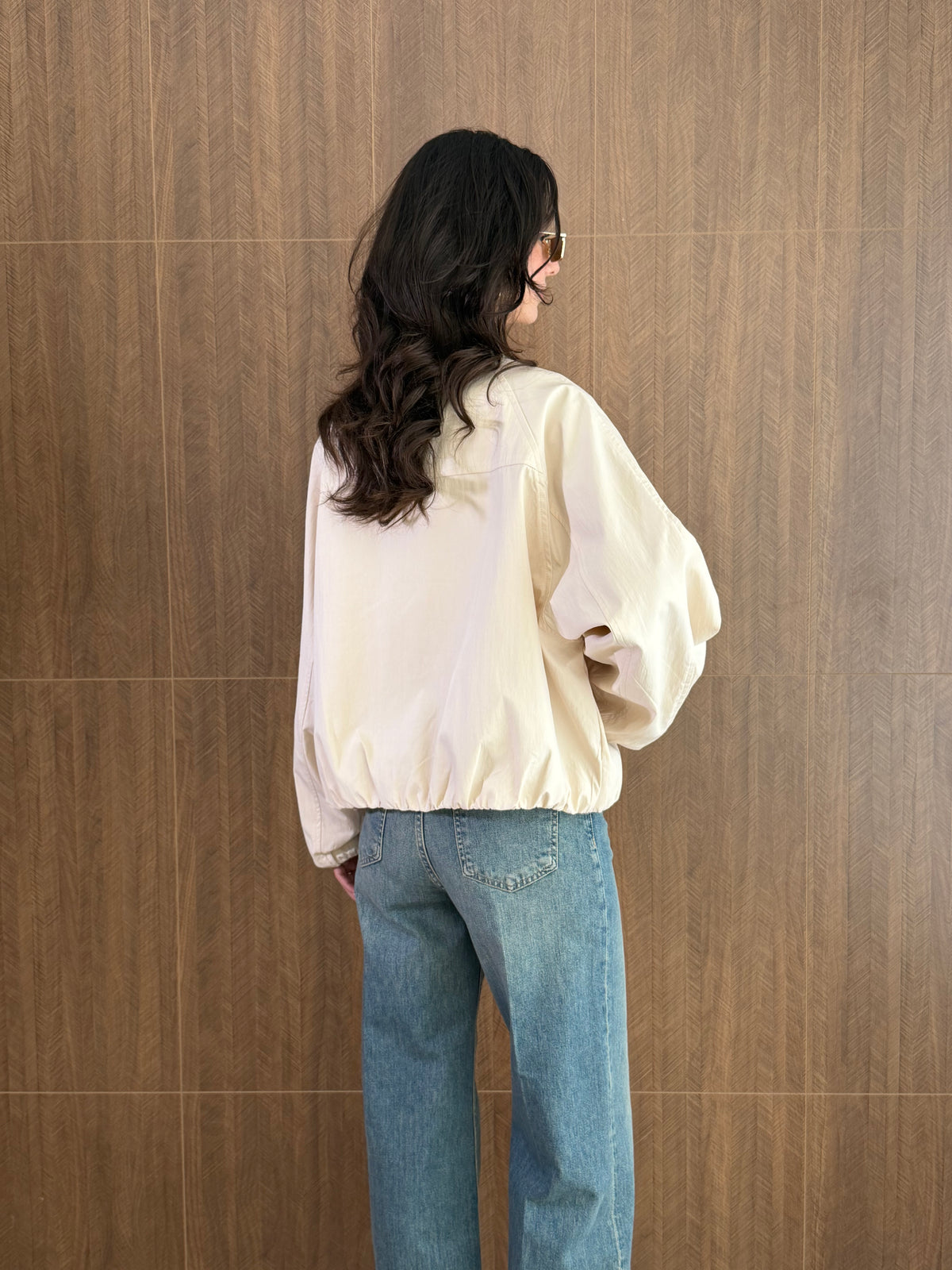 Kruvaze Reglan Ceket (Ekru)
