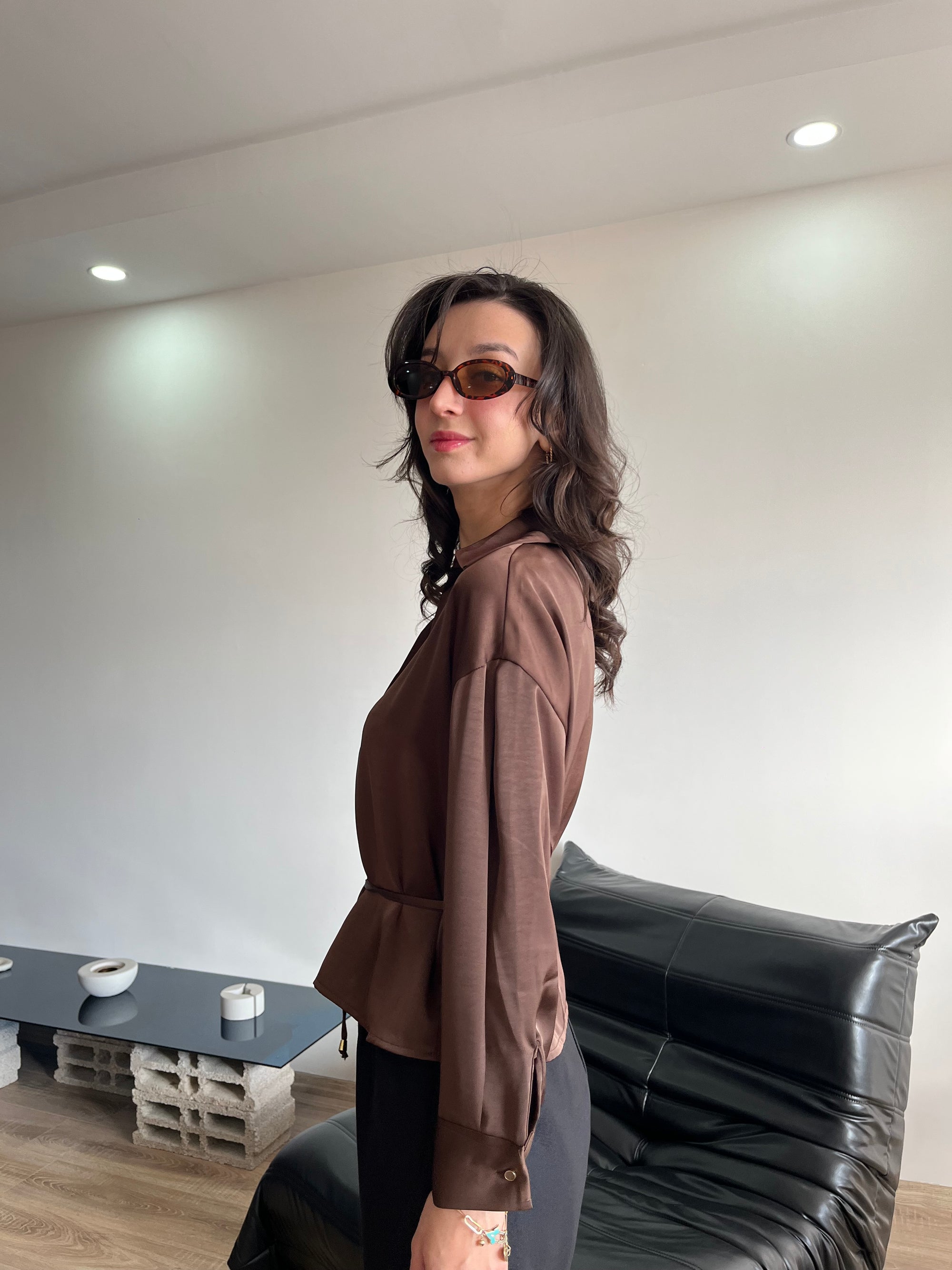 Saten gömlek (acı kahve )