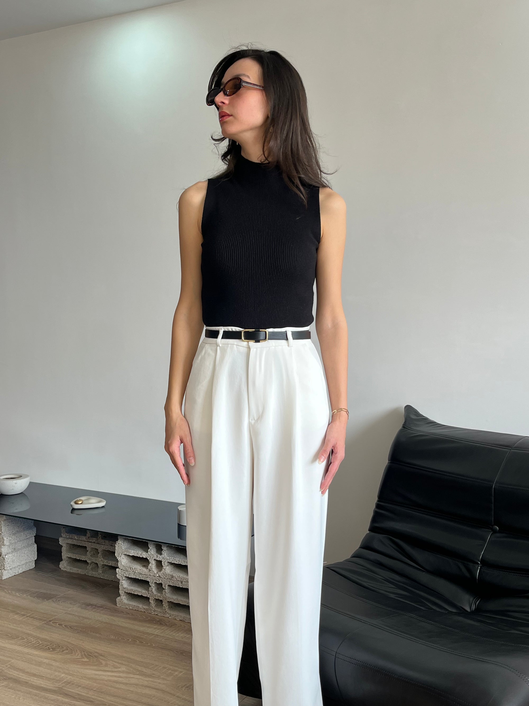 Kumaş Pantolon (Beyaz)