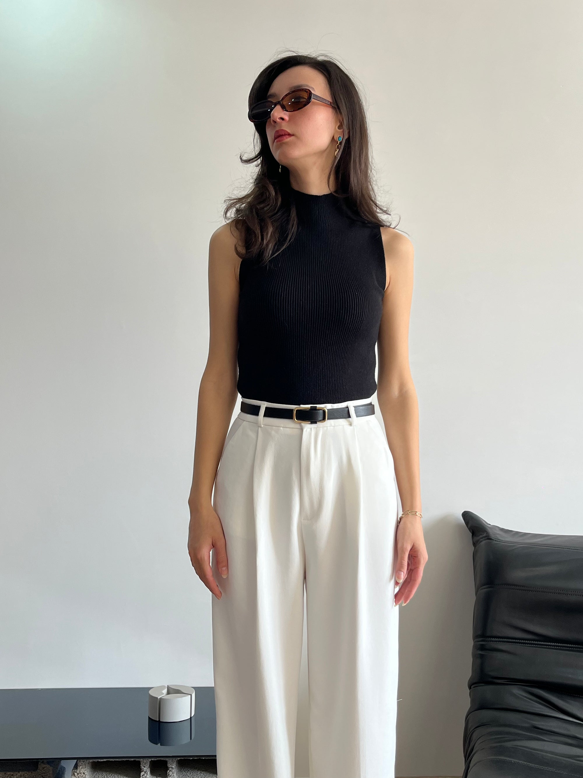 Kumaş Pantolon (Beyaz)