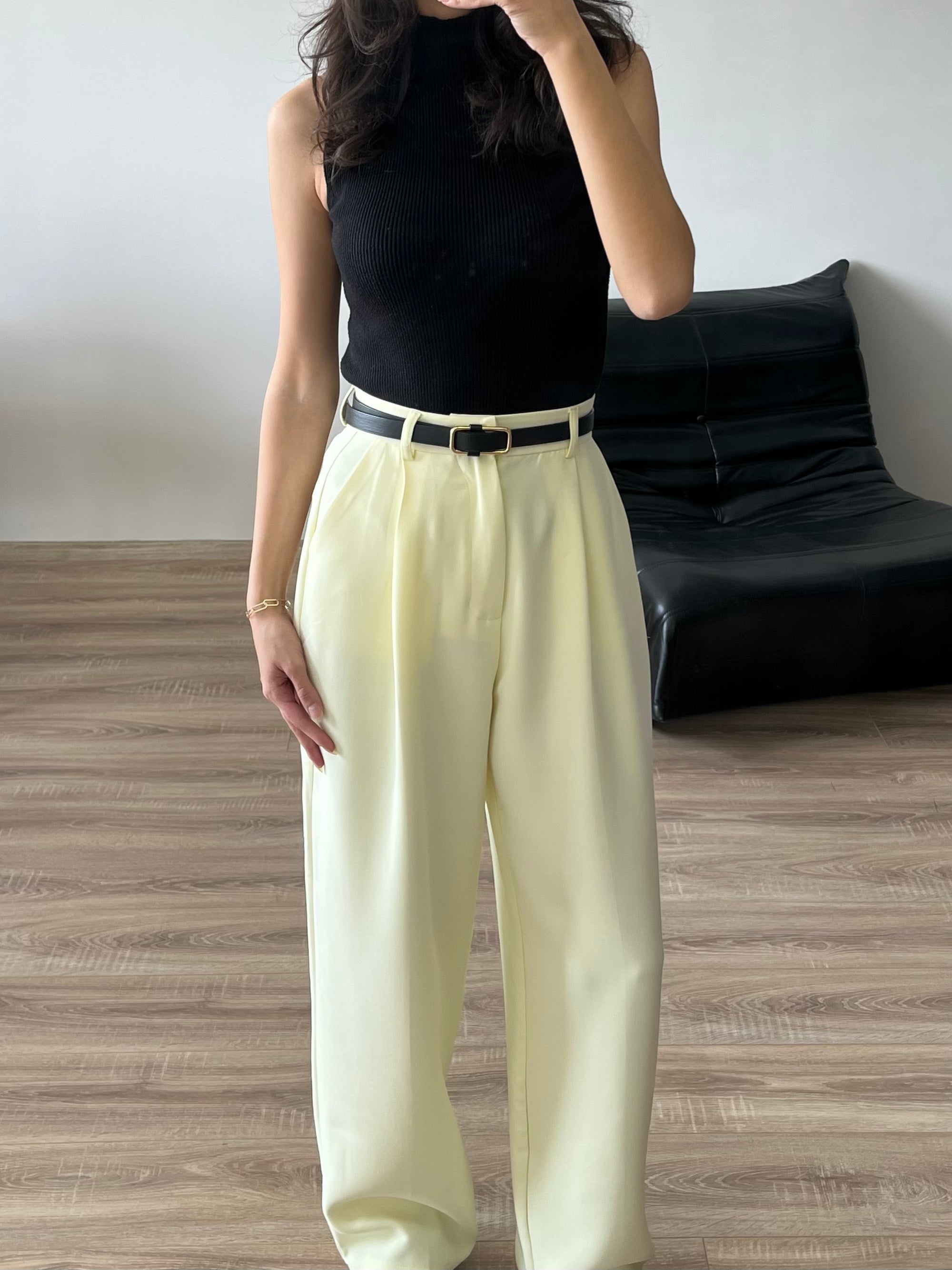 Kumaş Pantolon (Sarı)