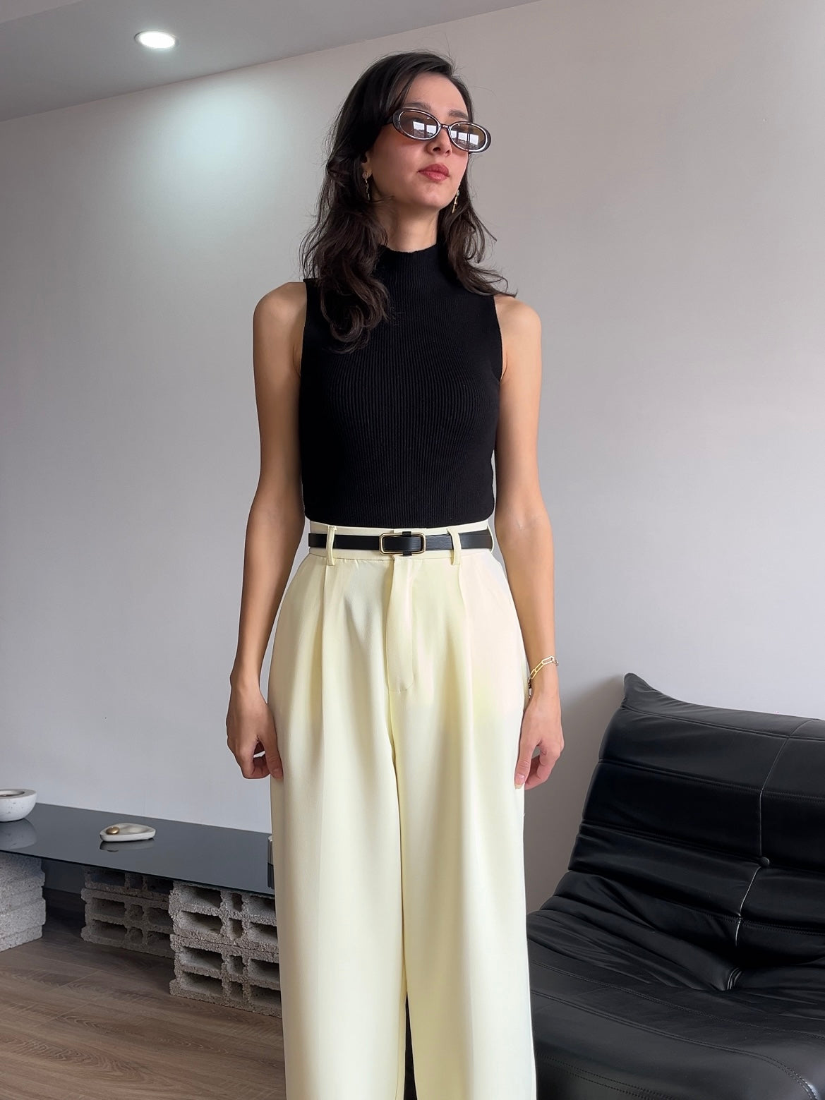 Kumaş Pantolon (Sarı)