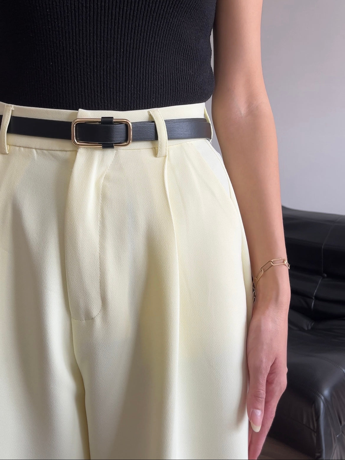 Kumaş Pantolon (Sarı)