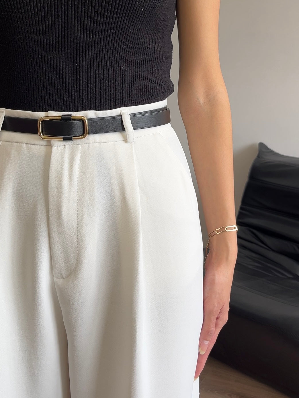 Kumaş Pantolon (Beyaz)