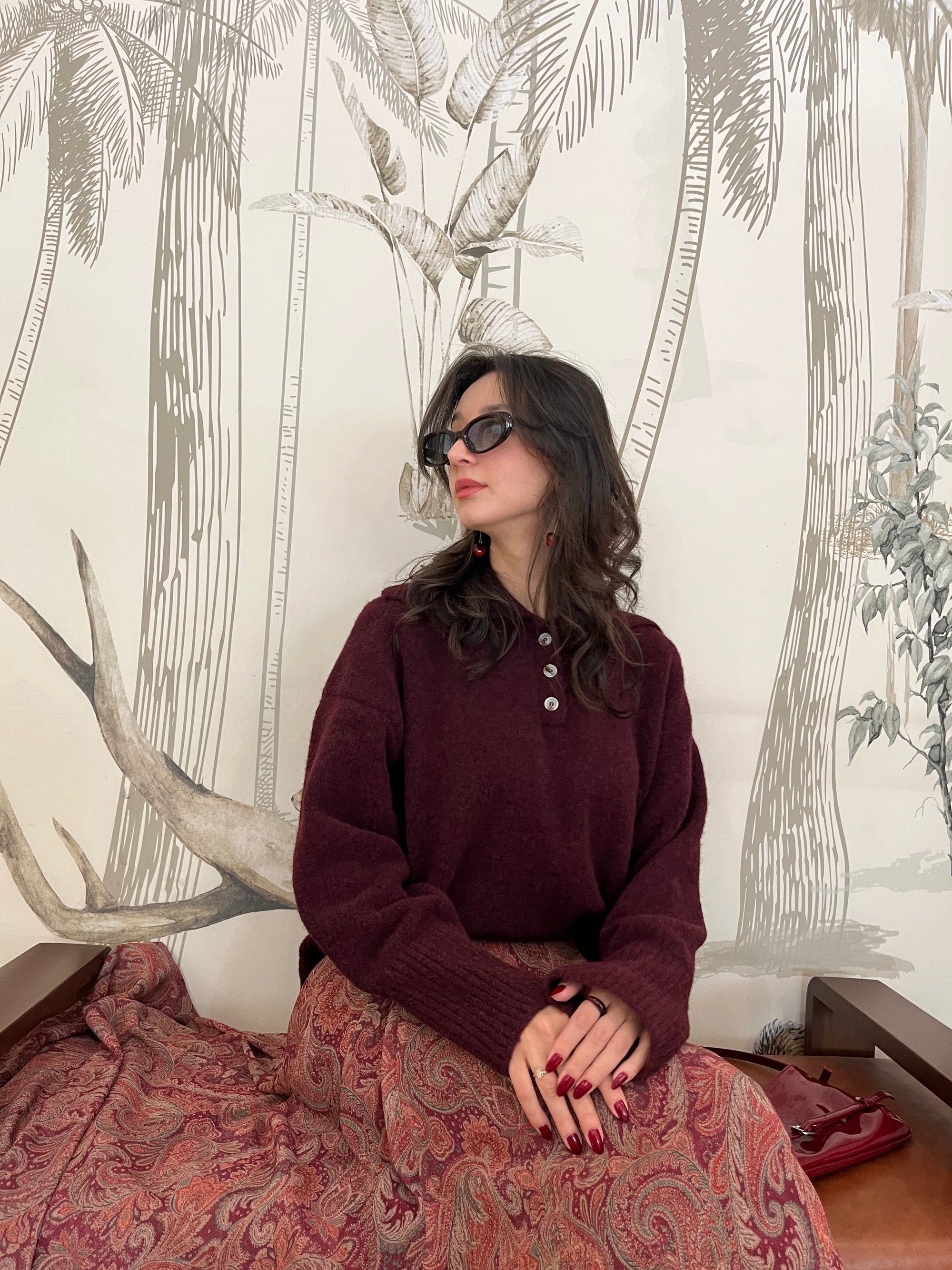 Polo Yaka Kazak (Bordo)