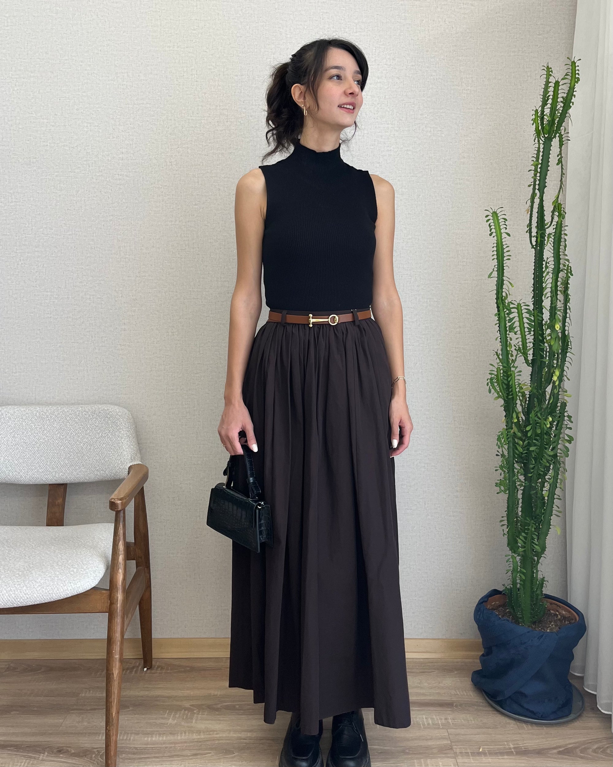 Kemerli Cepli Etek (Acı Kahve)