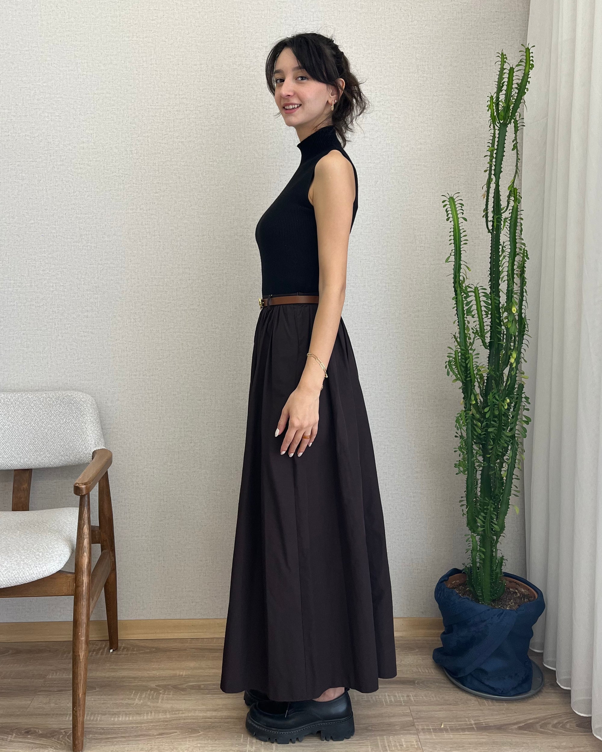 Kemerli Cepli Etek (Acı Kahve)